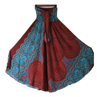 泰国波西米亚ins超火的半身裙中长款蛋糕裙不规则a字款鱼尾裙半身