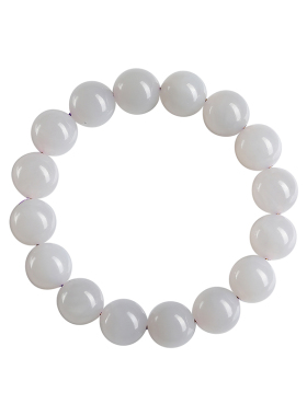 天然保真高端烟紫色和田玉手链