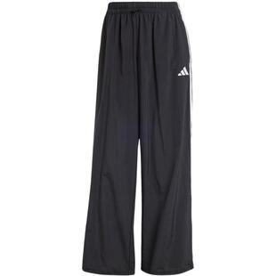 【自营】adidas阿迪达斯女三条纹梭织阔腿裤休闲直筒长裤JE1306
