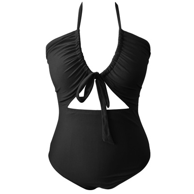 大码胖mm性感显瘦连体泳衣蝴蝶结