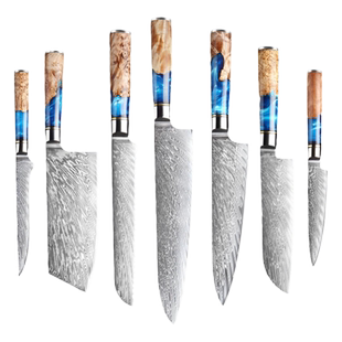 大马士革厨刀套装专业厨师全套西餐刀具组合锋利菜刀餐厅商用套刀