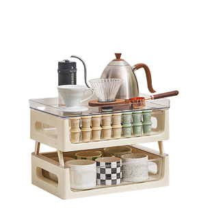 杯架防尘怀子收纳架咖啡杯水吧置物架咖啡架桌面水杯架茶包收纳盒