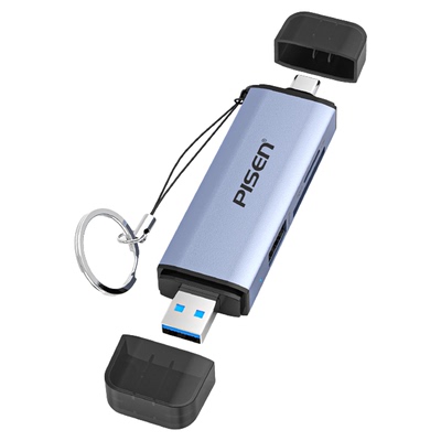 品胜USB3.2/Type-C高速读卡器SD/TF4.0内存储卡适用电脑U盘华为苹果1617iPad读取手机无人机通用三合一插卡器