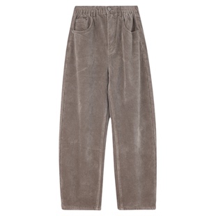 THESOONG/ 冬季加绒加厚保暖舒适松紧中腰灯芯绒休闲裤女