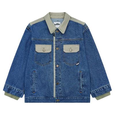 XXZXX潮牌复古拼接外套宽松牛仔
