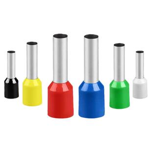 冷压接线端子针型压线钳电线铜鼻子VE管型绝缘端子插座压线耳黄铜