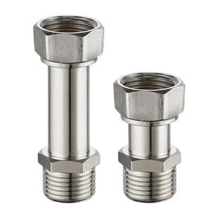 4分内外丝活接直接延伸加长水龙头角阀双内牙直通铜接头水管配件