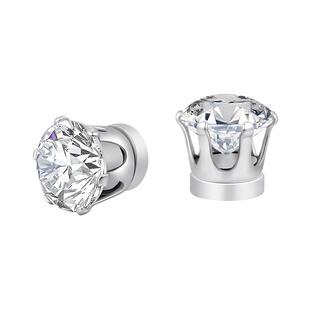 无耳洞磁吸耳夹超闪钻石耳钉女高级感耳骨钉吸铁石小众耳蜗钉耳饰