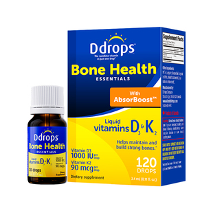 Ddrops滴卓思维生素d3成人d3k2滴剂女性阳光滴vd3进口维d1000iu