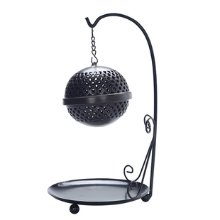 创意盘香檀香炉铁架吊球香炉 家用室内供佛茶道香薰炉倒流香摆件
