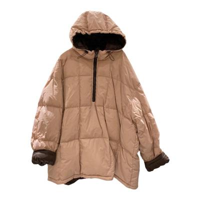 TTTY1980宽松中长款连帽羽绒服女