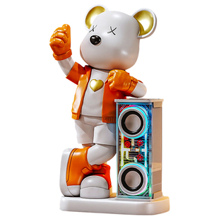 时尚潮酷点赞熊客厅装饰炫酷音响爱心小熊桌面摆件带蓝牙送礼礼品