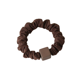 高级感简约方块小肠圈头绳女耐用发绳绑马尾扎头发皮筋高弹力发圈