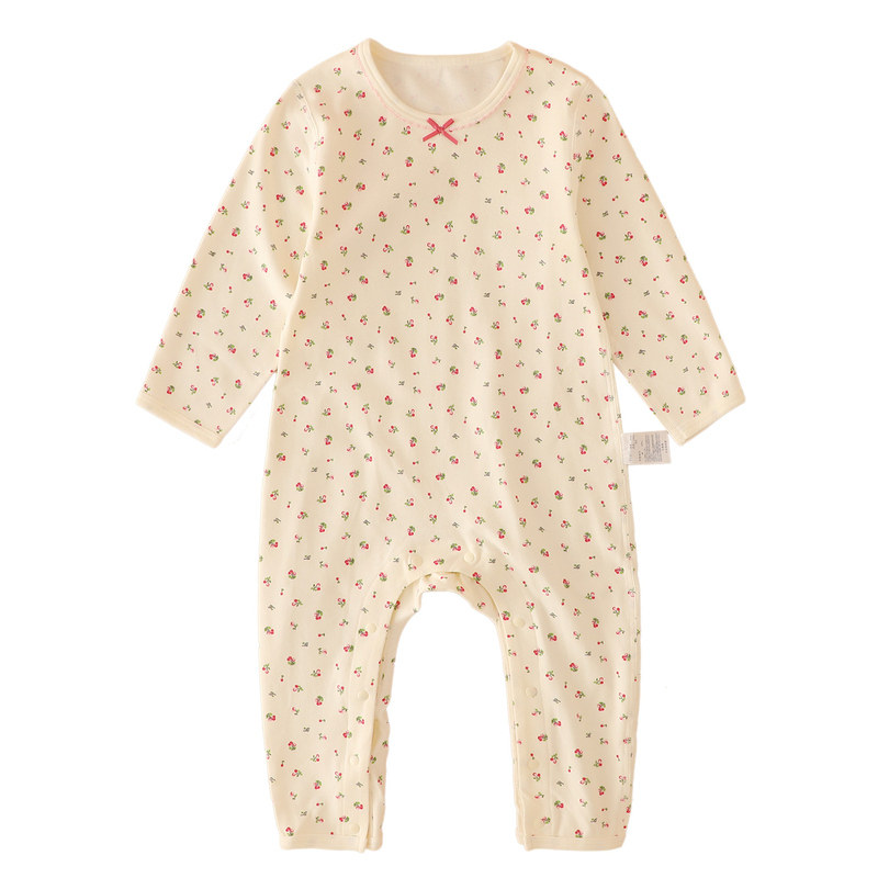 春秋新生儿连体衣纯棉婴儿长袖哈衣刚初生衣服幼童家居爬爬服睡衣