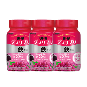 悠哈味觉糖进口UHA含铁营养软糖葡萄味孕妇好气色60粒*2