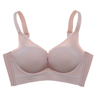 奴芝9255光面无痕小胸显大聚拢无钢圈防下垂文胸无磁收副乳内衣女