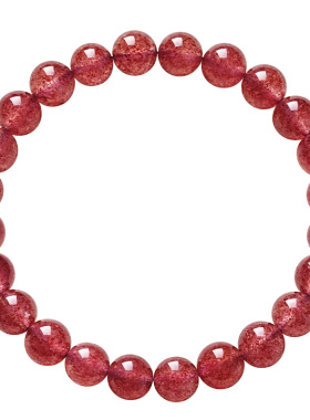 宫里上新春桃笑草莓晶手链