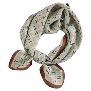 棉麻小方巾丝巾女2025新款小围巾薄款系脖高级感护颈百搭纱巾潮