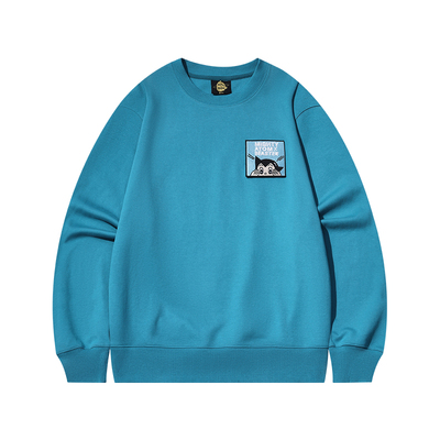 BEASTER撞色魔术贴重磅圆领卫衣