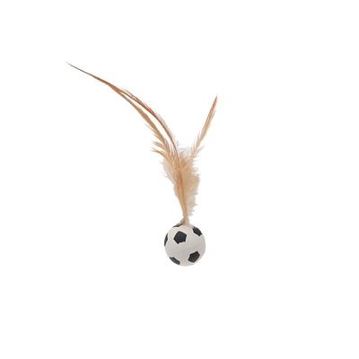 猫玩具弹力球自嗨解闷神器逗猫棒新款运动球带羽毛猫消耗体力用品