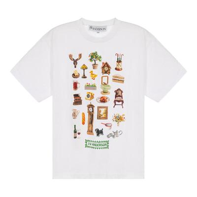 JW ANDERSON 夏季新款男士装饰图案圆领短袖T恤银泰百货 301574