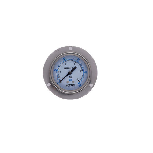 ACUTEK轴向带边304不锈钢耐震压力表 YN60BF-ZT 1.6MPA M14*1.5