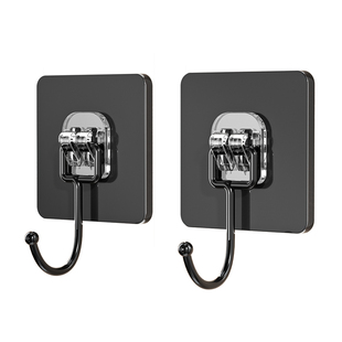 挂钩强力粘胶粘钩免打孔强力承重无痕厨房墙壁透明不锈钢钩子吊钩