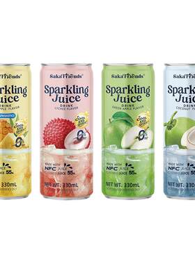 越南进口NFC果汁气泡饮料330ml