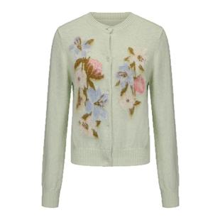 【一枝南南同款】LACERTA 25秋季新款植物学家提花羊毛针织开衫女