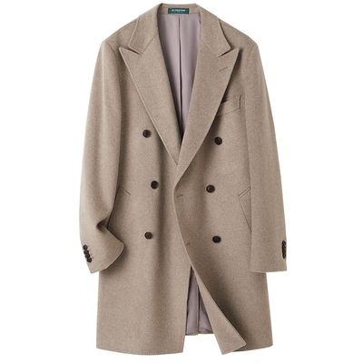 柏品意大利进口100%山羊绒大衣