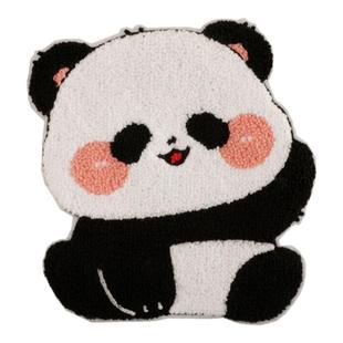 卡通小熊布贴熊猫毛巾绣刺绣补丁贴大号手缝布贴羽绒服补丁刺绣贴