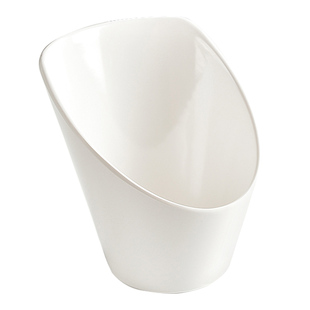 加厚密胺长方形牛肉盘子火锅店调料碗商品餐具斜口碗把柄碗酱料碗