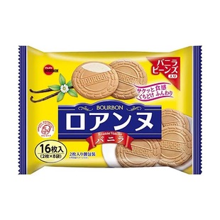 日本布尔本BOURBON香草香蕉哈密瓜味抹茶味夹心威化饼干休闲零食