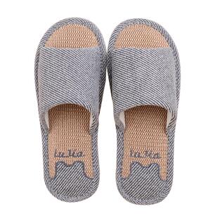 亚麻拖鞋男特大码家用四季居家室内棉麻布地板拖男士加大防滑静音