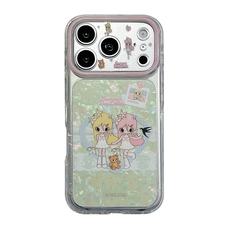 适用于iPhone可爱女孩卡通手机壳