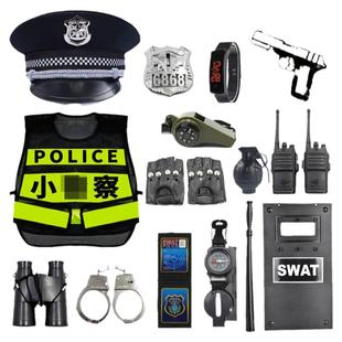 幼儿园警察服装儿童角色扮演小交通警服反光马甲消防员玩具套装