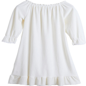 女童女士长袖长款纯棉绸梭织棉软欧美大牌睡裙亲子装母女睡衣睡裙