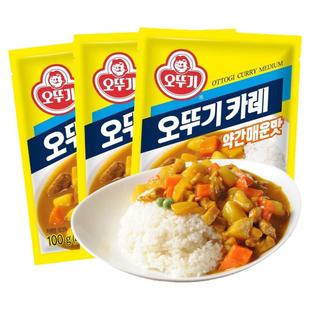 韩国进口不倒翁咖喱粉微辣家用咖喱块酱韩式调料调味品姜黄粉鱼蛋