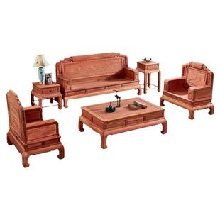 缅花红木沙发大果紫檀红木家具客厅全套实木沙发缅甸花梨木沙发