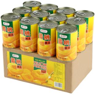 黄桃罐头正品整箱装12罐*425克砀山特产烘焙专用新鲜水果罐头礼盒