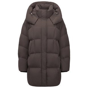 【高充绒】坦博尔冬季羽绒服女中长连帽加厚宽松保暖高端时尚外套