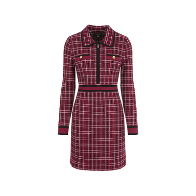 MARYLING红黑色针织连衣裙