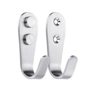 不锈钢挂衣钩免打孔单钩承重门挂钩粘钩墙壁衣钩s挂钩固定打孔勾