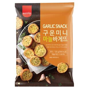 韩国进口Samlip三立蒜蓉面包干法式蒜香味意式披萨味糕点早餐零食