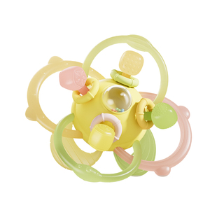 贝博氏曼哈顿手抓球婴儿硅胶可啃咬牙胶小月龄宝宝玩具0到6个月