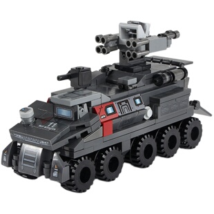 森宝积木107009流浪地球2强国雄风箱式运载车无人机男孩儿童玩具