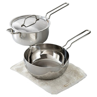 日本制进口宫崎制作所片手锅七层不锈钢雪平锅奶锅加厚单柄家用