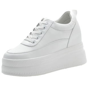 内增高小白鞋女小个子显高厚底显瘦春秋款10cm鞋子休闲运动松糕鞋