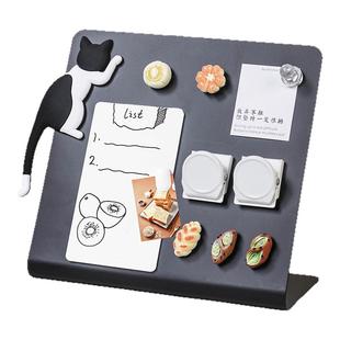 桌面磁吸板办公室留言板磁吸展示板记事备忘录便利贴粘贴磁性金属板桌面diy谷子照片展示工位立式小黑板磁吸