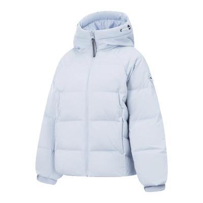 李宁连帽羽绒服女防泼水2025年冬季新款保暖鸭绒短款外套AYMV198